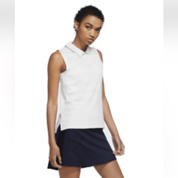 NIKE WMNS DRI FIT POLO SHIRT BLEND ACE SLEEVELESS COLLARED GOLF POLO JAQUARD XXL - Picture 4 of 13